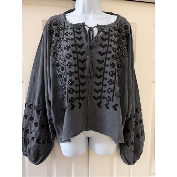 Free People Savannah Embroidered Top - Picture 2 of 7